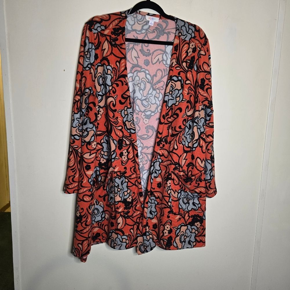 Lularoe Caroline Floral Cardigan Large
